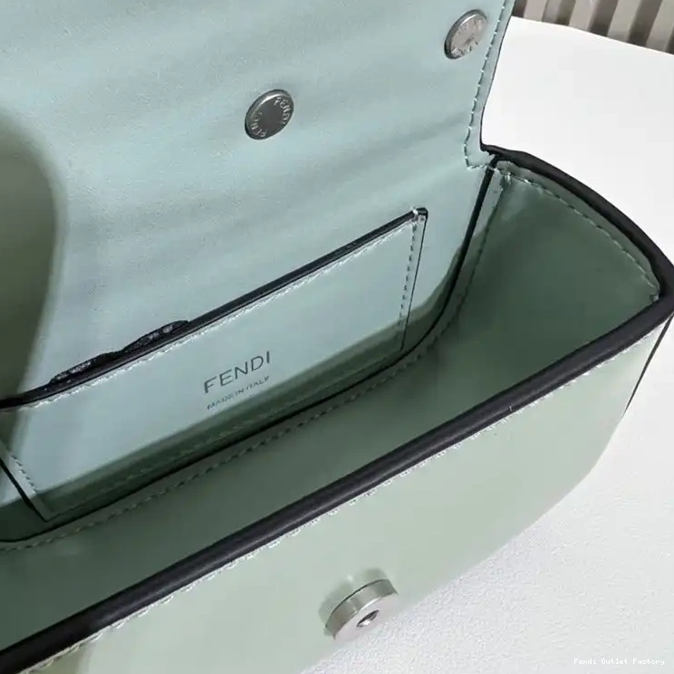 Affordable HOT Bag Leather F Green Fendi In Calf Nano 0616
